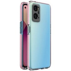 Hurtel Aizmugurējais vāciņš Hurtel  Spring Case Cover for Realme 9i, Oppo A36 / A76 / A96 Silicone Cover with Frame light pink