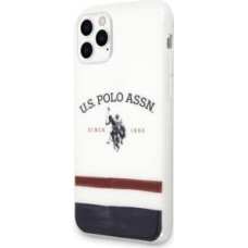 U.s. Polo Pu Aizmugurējais vāciņš U.S. Polo PU  US Polo USHCN65PCSTRB iPhone 11 Pro Max biały/white Tricolor Pattern Collection