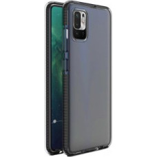 Hurtel Aizmugurējais vāciņš Hurtel  Spring Case clear TPU gel protective cover with colorful frame for Xiaomi Redmi Note 10 5G / Poco M3 Pro black