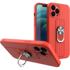 Hurtel Aizmugurējais vāciņš Hurtel  Ring Case Silicone Case with Finger Grip and Stand for Samsung Galaxy A33 5G Red