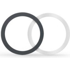 Tech-Protect Aizmugurējais vāciņš Tech-Protect  Tech-Protect MagMat MagSafe magnetic ring universal - black / silver (2 pcs.)