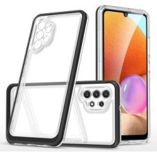 Hurtel Aizmugurējais vāciņš Hurtel  Clear 3in1 Case for Samsung Galaxy A32 5G Frame Gel Cover Black