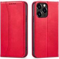 Hurtel Aizmugurējais vāciņš Hurtel  Magnet Fancy Case case for iPhone 14 Pro flip cover wallet stand red