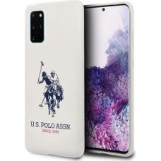 U.s. Polo Pu Aizmugurējais vāciņš U.S. Polo PU  US Polo USHCS67SLHRWH S20+ G985 biały/white Silicone Collection