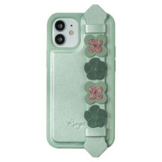 Kingxbar Aizmugurējais vāciņš Kingxbar  Kingxbar Sweet Series case decorated with original Swarovski crystals iPhone 12 Pro Max green