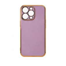 Hurtel Aizmugurējais vāciņš Hurtel  Lighting Color Case for iPhone 12 Pro Max purple gel cover with gold frame