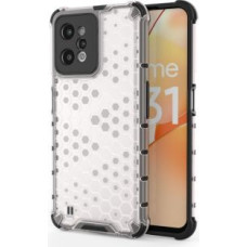 Hurtel Aizmugurējais vāciņš Hurtel  Honeycomb case armored cover with a gel frame Realme C31 transparent