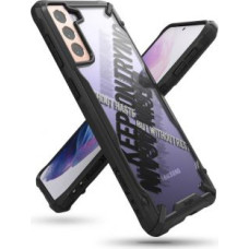 Ringke Aizmugurējais vāciņš Ringke  Ringke Fusion X Design durable PC Case with TPU Bumper for Samsung Galaxy S21+ 5G (S21 Plus 5G) black (Cross) (XDSG0053)