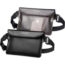 Spigen Aizmugurējais vāciņš Spigen  Spigen Universal Waterproof Waist Bag czarny/black 2 szt. uniwersalna biodrowa saszetka wodoodporna AMP04531