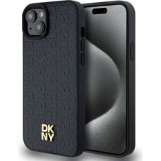 Dkny Aizmugurējais vāciņš DKNY - DKNY PU Leather Repeat Pattern Stack Logo MagSafe Case for iPhone 13 Black