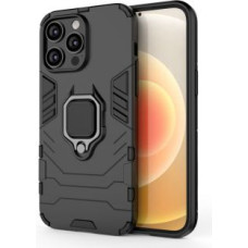 Hurtel Aizmugurējais vāciņš Hurtel  Ring Armor case for iPhone 14 Pro Max armored cover magnetic holder ring black