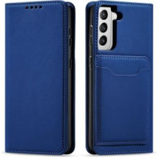 Hurtel Aizmugurējais vāciņš Hurtel  Magnet Card Case Case for Samsung Galaxy S22 + (S22 Plus) Pouch Wallet Card Holder Blue