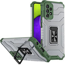 Hurtel Aizmugurējais vāciņš Hurtel  Crystal Ring Case Kickstand Tough Rugged Cover for Samsung Galaxy A72 4G green