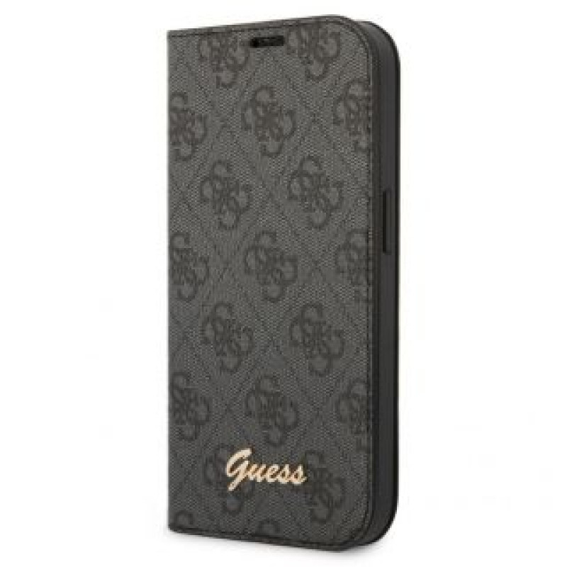 Apple Aizmugurējais vāciņš Apple - Guess PC/TPU 4G Metal Camera Outline Book Case for iPhone 14 Pro Black