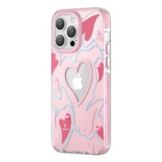 Kingxbar Aizmugurējais vāciņš Kingxbar  Kingxbar Heart Star Series case for iPhone 14 Pro Max pink heart case