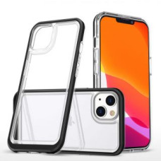 Hurtel Aizmugurējais vāciņš Hurtel  Clear 3in1 case for iPhone 13 mini gel cover with frame black