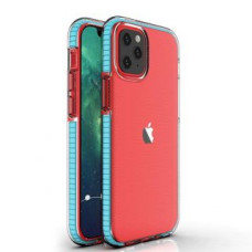 Hurtel Aizmugurējais vāciņš Hurtel  Spring Case clear TPU gel protective cover with colorful frame for iPhone 13 Pro light blue