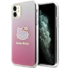 Hello Kitty Aizmugurējais vāciņš Hello Kitty  Hello Kitty IML Gradient Electrop Kitty Head Case for iPhone 11 / Xr - Pink