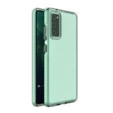 Hurtel Aizmugurējais vāciņš Hurtel - Spring Case clear TPU gel protective cover with colorful frame for Samsung Galaxy S21 Ultra 5G mint