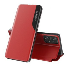 Hurtel Aizmugurējais vāciņš Hurtel  Eco Leather View Case an elegant case with a flap and stand function for Samsung Galaxy A73 red