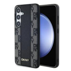 Dkny Aizmugurējais vāciņš DKNY  DKNY DKHMS24SPCPVSLK S24 S921 czarny/black hardcase Leather Checkered Mono Pattern MagSafe