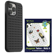 Palit Aizmugurējais vāciņš Palit  Zestaw Etui Pinit Dynamic + Tattoo Pin iPhone 14 Pro 6.1