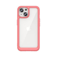 Hurtel Aizmugurējais vāciņš Hurtel  iPhone 15 Plus Outer Space reinforced case with a flexible frame - red