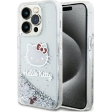 Hello Kitty Aizmugurējais vāciņš Hello Kitty  Hello Kitty Liquid Glitter Charms Kitty Head case for iPhone 14 Pro Max - silver