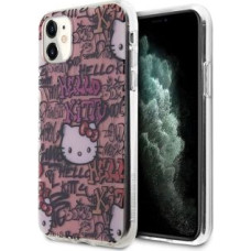 Hello Kitty Aizmugurējais vāciņš Hello Kitty  Hello Kitty IML Tags Graffiti case for iPhone 11 / Xr - pink