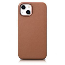 Icarer Aizmugurējais vāciņš iCarer  iCarer Case Leather Case Cover for iPhone 14 Plus Brown (MagSafe Compatible)