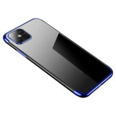 Hurtel Aizmugurējais vāciņš Hurtel  Clear Color Case Gel TPU Electroplating frame Cover for Samsung Galaxy A22 4G blue