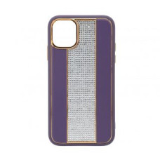 Ilike Aizmugurējais vāciņš iLike Apple iPhone 11 Diamonds and Leather Case Purple