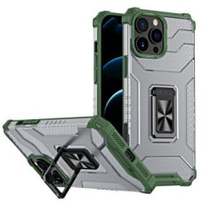 Hurtel Aizmugurējais vāciņš Hurtel  Crystal Ring Case Kickstand Tough Rugged Cover for iPhone 13 Pro green