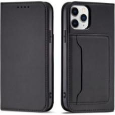 Hurtel Aizmugurējais vāciņš Hurtel  Magnet Card Case for iPhone 12 cover card wallet card stand black