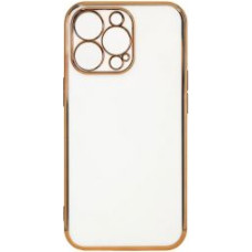 Hurtel Aizmugurējais vāciņš Hurtel  Lighting Color Case for Samsung Galaxy A12 5G gold frame gel cover white