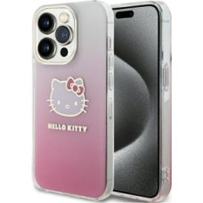 Hello Kitty Aizmugurējais vāciņš Hello Kitty  Hello Kitty IML Gradient Electrop Kitty Head case for iPhone 14 Pro - pink