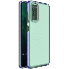 Hurtel Aizmugurējais vāciņš Hurtel  Spring Case clear TPU gel protective cover with colorful frame for Samsung Galaxy A72 4G dark blue