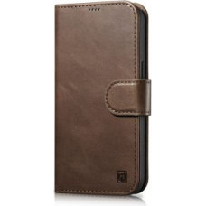 Icarer Aizmugurējais vāciņš iCarer  iCarer Oil Wax Wallet Case 2in1 Cover iPhone 14 Plus Anti-RFID Leather Flip Case Brown (WMI14220723-BN)