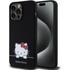 Hello Kitty Aizmugurējais vāciņš Hello Kitty - Hello Kitty Liquid Silicone Daydreaming Logo Case for iPhone 15 Pro Max Black