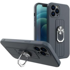 Hurtel Aizmugurējais vāciņš Hurtel  Ring Case silicone case with finger grip and stand for Samsung Galaxy A72 4G dark blue