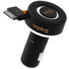 Ilike Auto lādētāji iLike  CCU1000IPH Compact iPod iPhone 4 4S 30Pin Fast 1A Car Charger with Rewind Cable Black