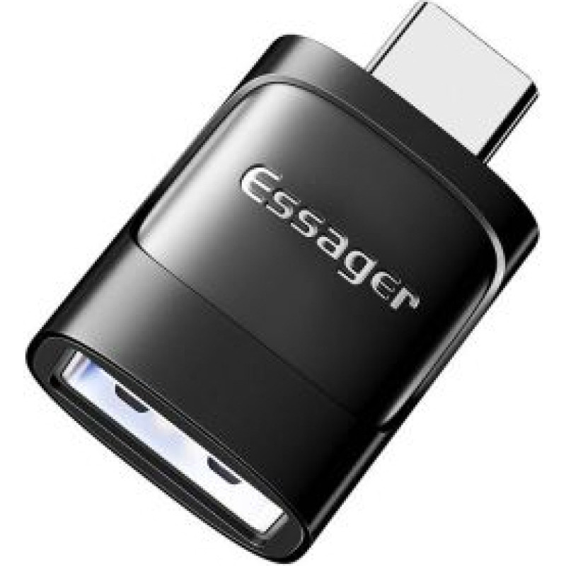 Essager Parveidotājs Essager  Adapter OTG USB 3.0 female to USB-C male Essager (black)