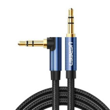 Ugreen Kabelis Ugreen  Ugreen angled AUX cable 2 x mini jack 3.5mm 1.5m blue (AV112)