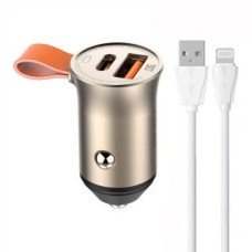 Ldnio Auto lādētāji LDNIO  LDNIO C509Q USB, USB-C 30W Car charger + Lightning cable Cable