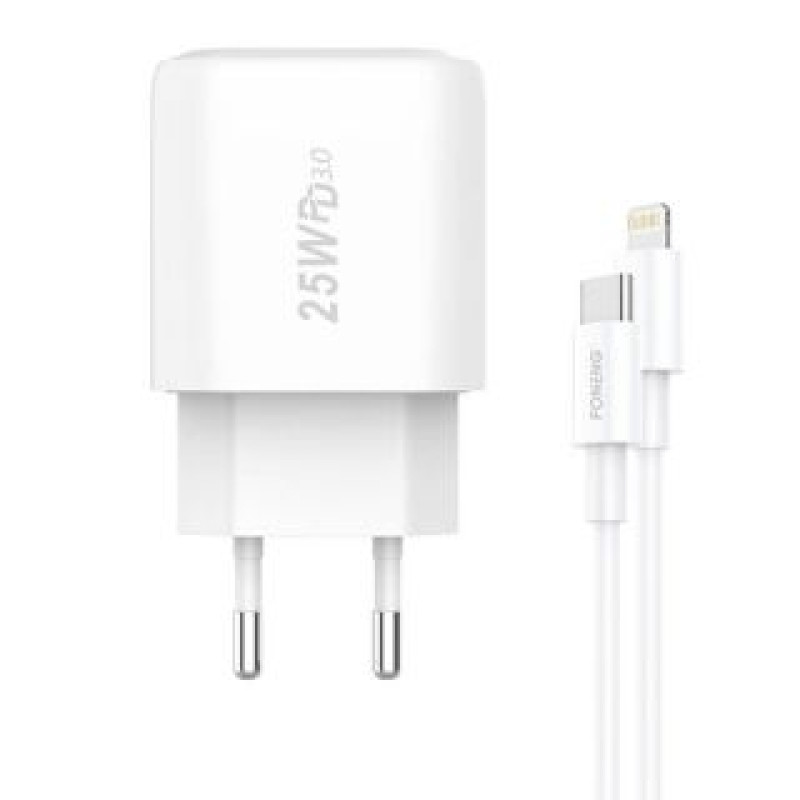 Foneng Adapteris Foneng  Fast charger Foneng 1x USB EU40 + USB C to Lightning cable