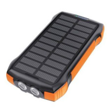 Choetech Ārējais akumulators Choetech  Choetech B567 Solar power bank with inductive charging 3x USB  20000mAh 20W / QC 18W / Qi 10W (black-orange)