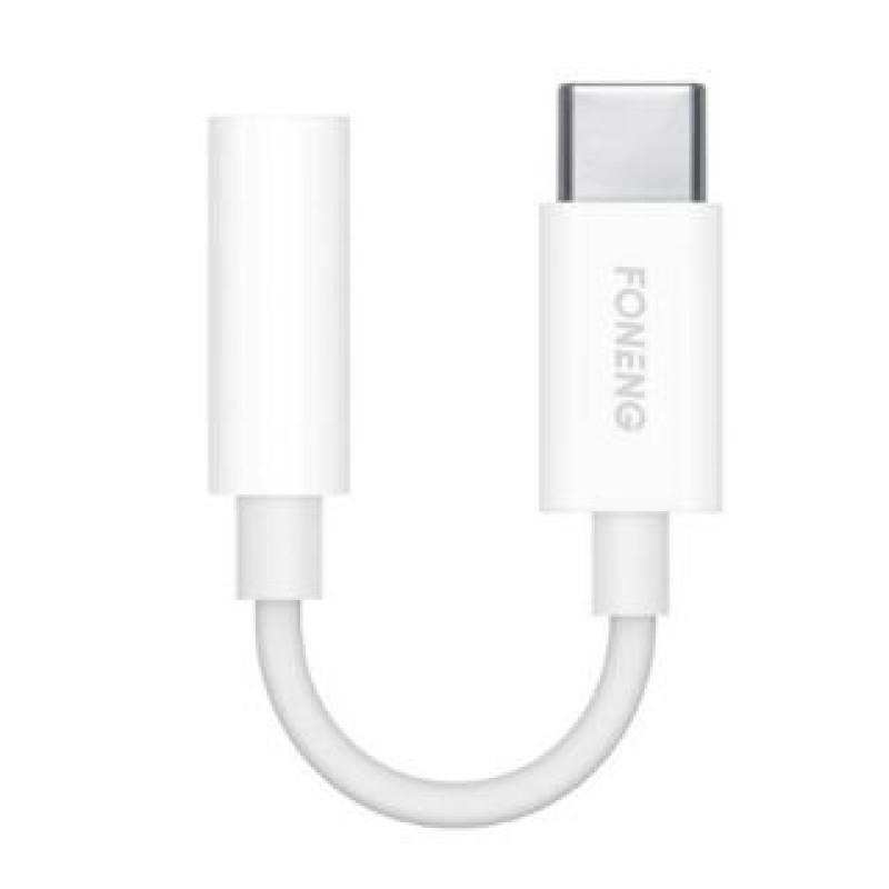 Foneng Kabelis Foneng  Audio cable 3.5mm jack to USB type-C Foneng BM21 (white)