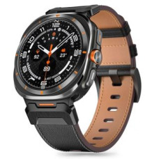 Tech-Protect Cits mobilo telefonu aksesuārs Tech-Protect  Tech-Protect Delta Pro Leather Strap for Samsung Galaxy Watch Ultra (47mm) - Black