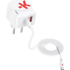 Skross Adapteris Skross  Euro USB Charger AC65PD + USB-C cable USB charger 65 W Indoors, Mains socket Max. output current 4.05 A USB 3.2 White