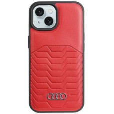 Audi Cits mobilo telefonu aksesuārs Audi  Audi Synthetic Leather case with MagSafe for iPhone 15 / 14 / 13 - red